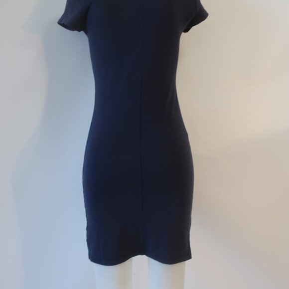 Womens ATM Anthony Thomas Melillo Navy Blue Short Sleeve Mini T-Shirt Dress M - Picture 8 of 11